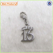 Wholesale Cheaper Silver Alloy Sweet 16 Letter Charm